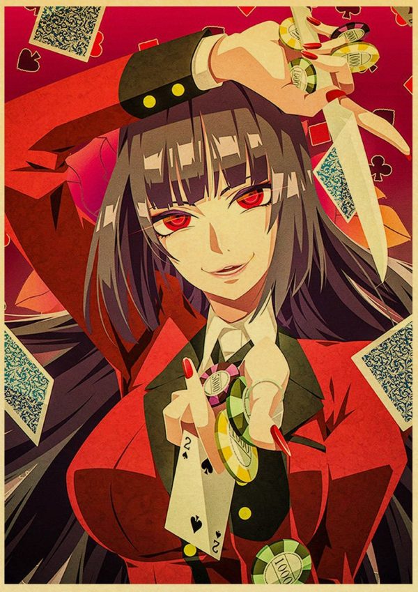 Kakegurui Poster - Vintage Poster Art Printing Wall Poster | Kakegurui ...