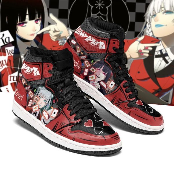 yumeko kirari kakegurui jordan sneakers anime custom shoes from fan request gearanime - Kakegurui Merch